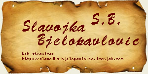 Slavojka Bjelopavlović vizit kartica